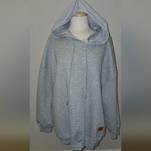 Gray Quilted Hoodie